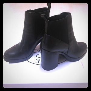 Black Leather Steve Madden Nana boots