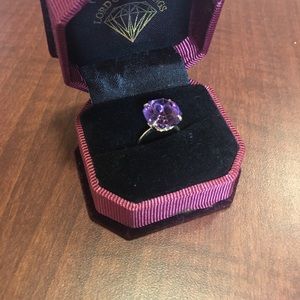 Amethyst Gem in 18K Gold Setting