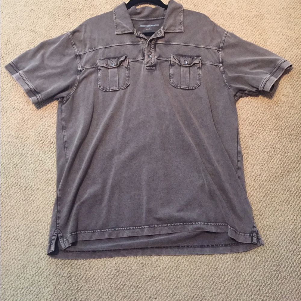 Faded brown Johnston and Murphy XXL collared shirt