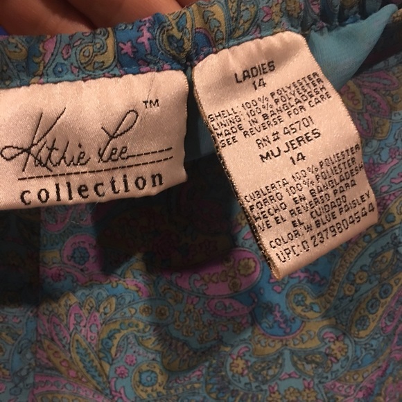 Kathy lee size 14 multi color lined skirt - Picture 4 of 4