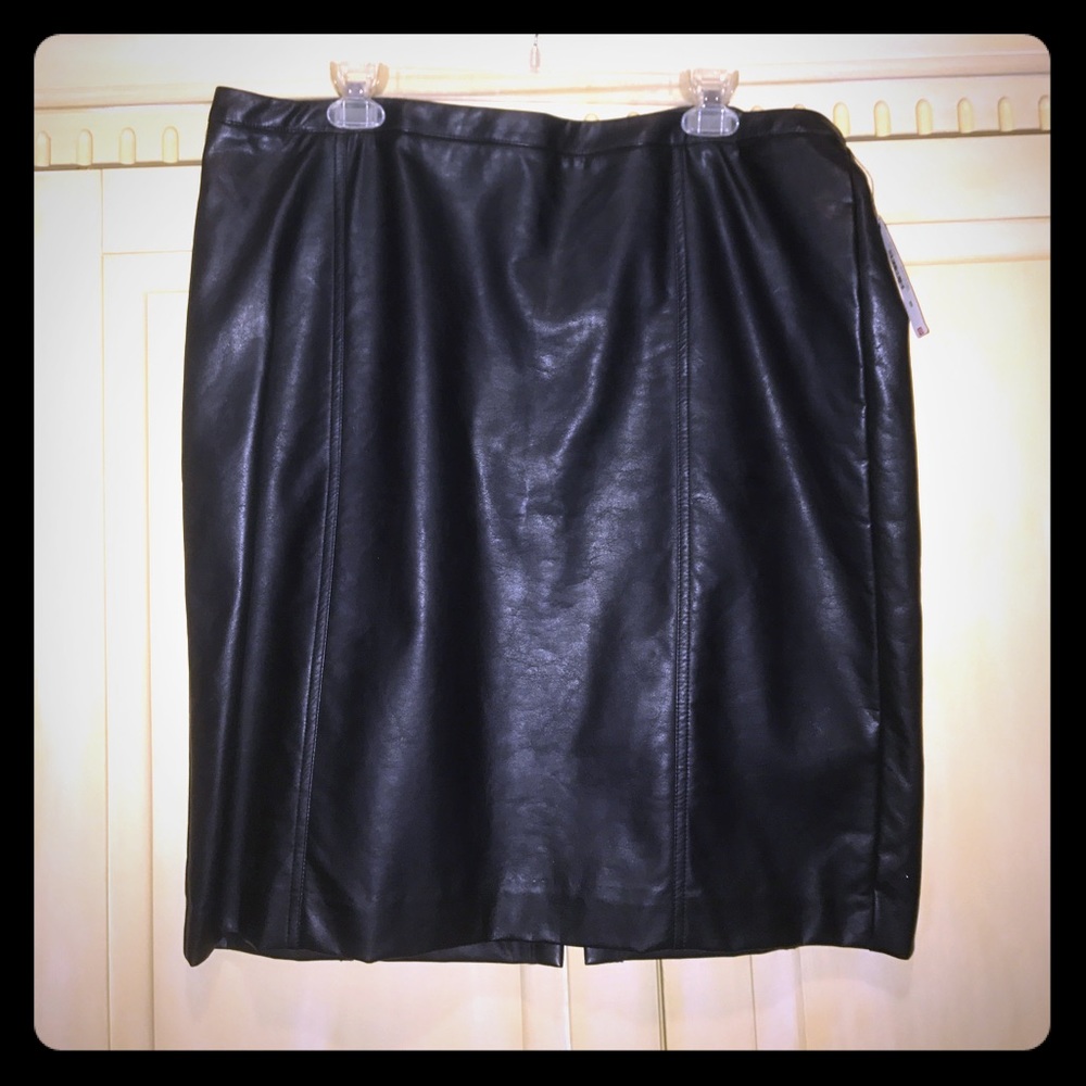 Faux Leather Pencil Skirt NWT