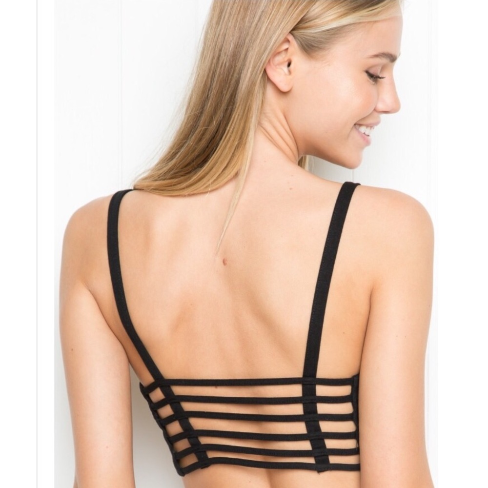 NWT Brandy Melville black bralette crop top