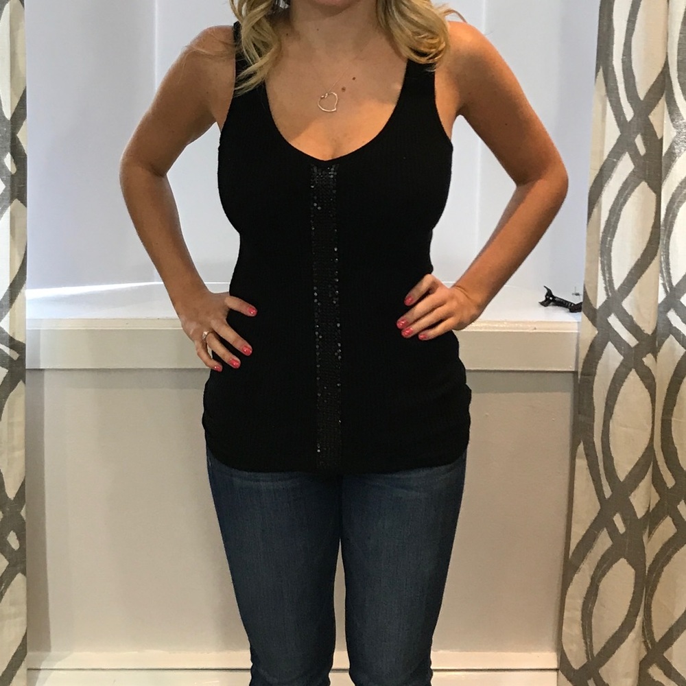 Black Sequin Top