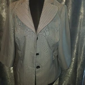 Gray pin stripped blazer