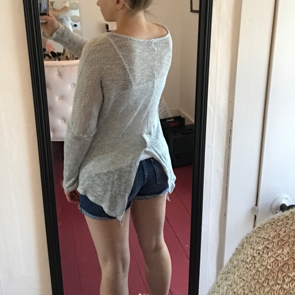 Charlotte Russe gray long sleeved top