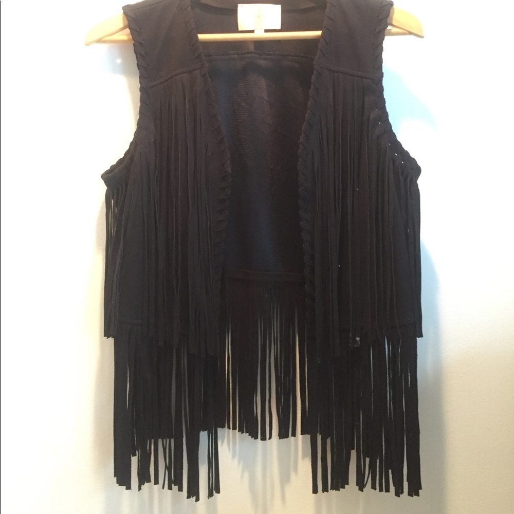 Western Tassel black vest - Skies Are Blue Brand