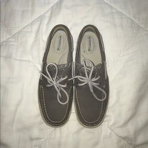 Sperry Top Sider Gray Boat Shoes with Sequins