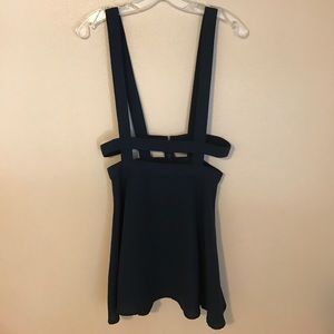Navy Suspender Skirt