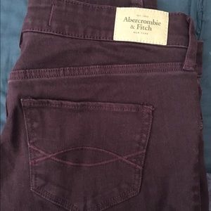 Maroon Abercrombie & Fitch jeans
