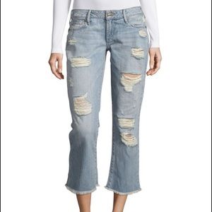 True Religion "Karlie" Cropped Bell Bottom Jeans