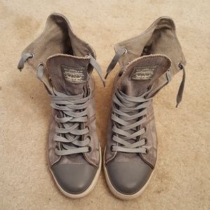 EUC Levi's Gray high top gym shoes