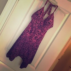 Guess flowy pink and purple dress