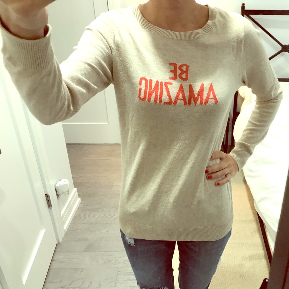 Beige and Pink sweater by Old Navy