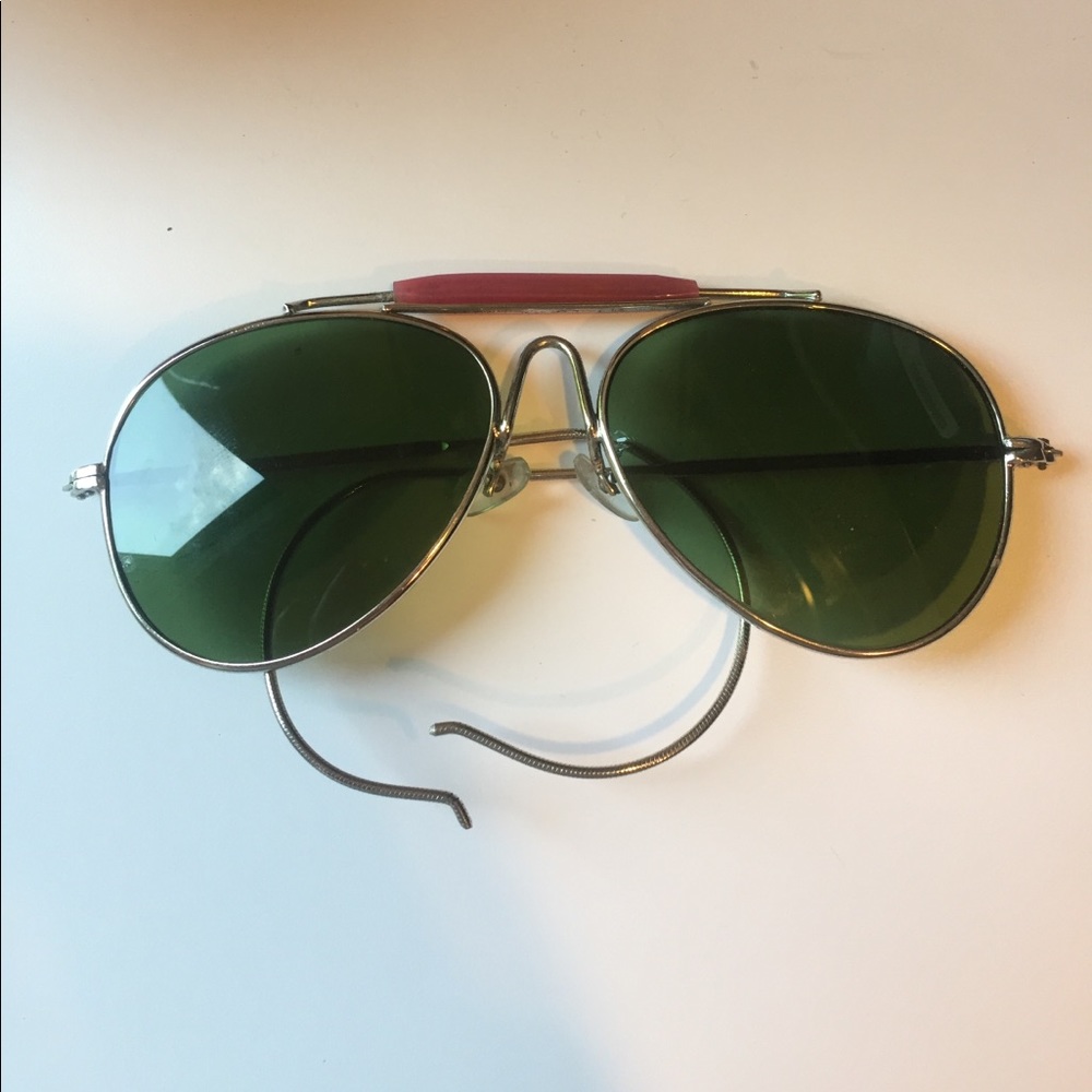Aviator sunglasses. formerly father's. big for me