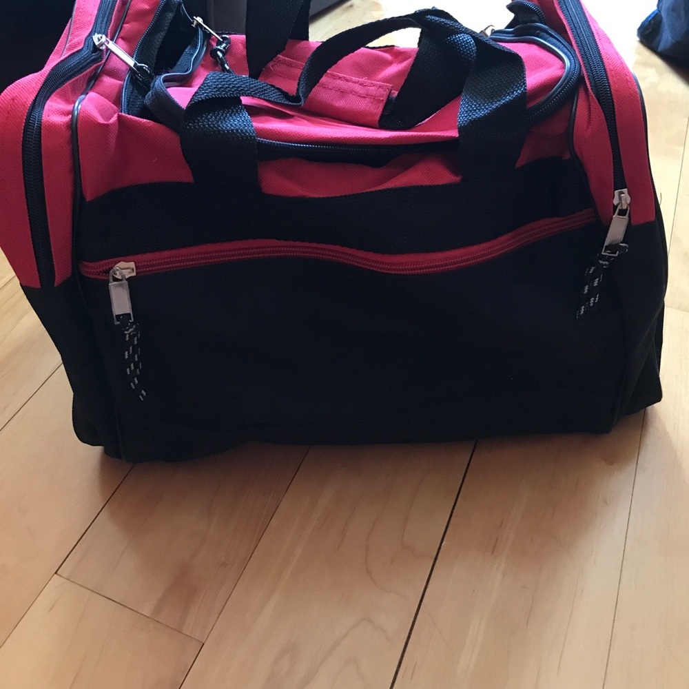 Red duffel bag