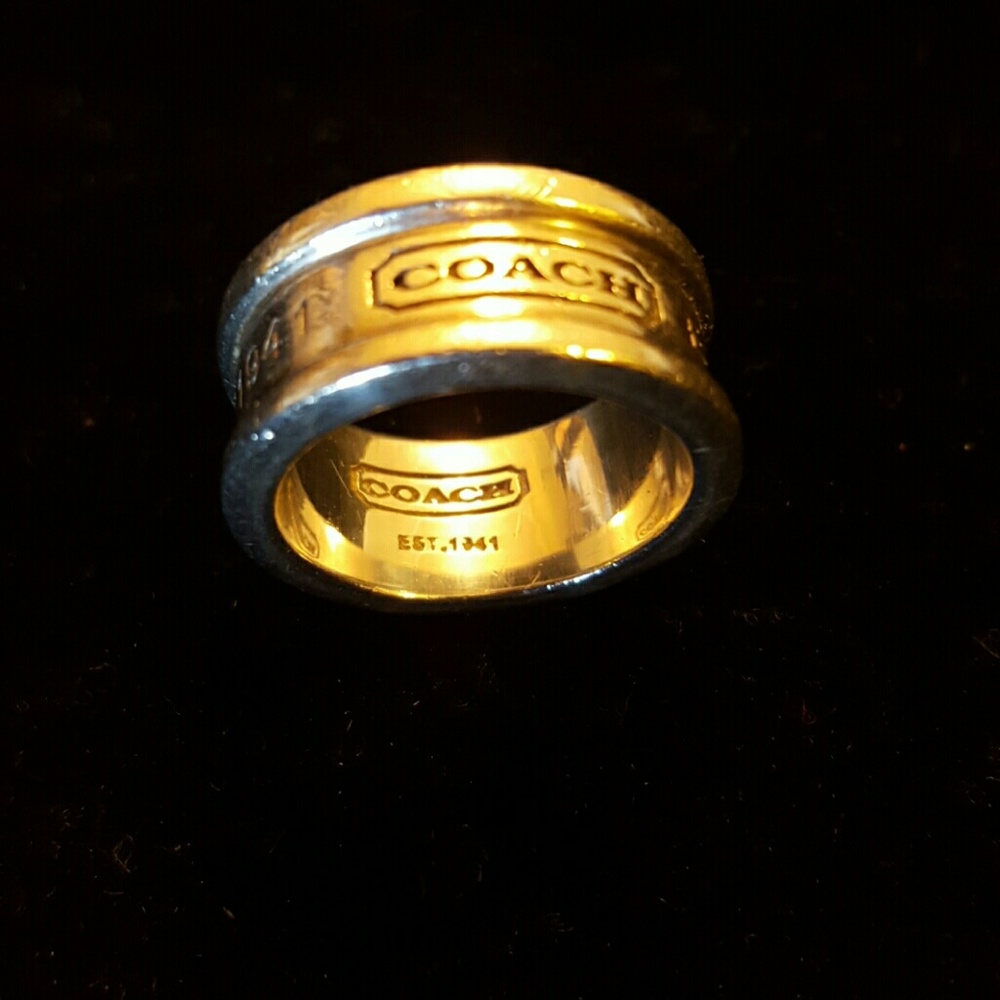 Coach sterling silver ring