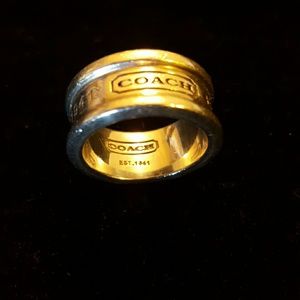 Coach sterling silver ring