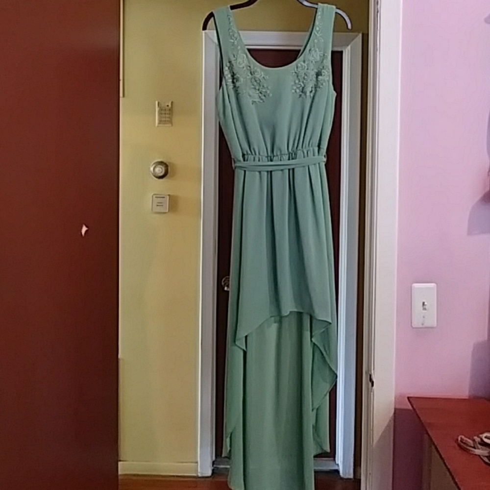 Mint green party dress