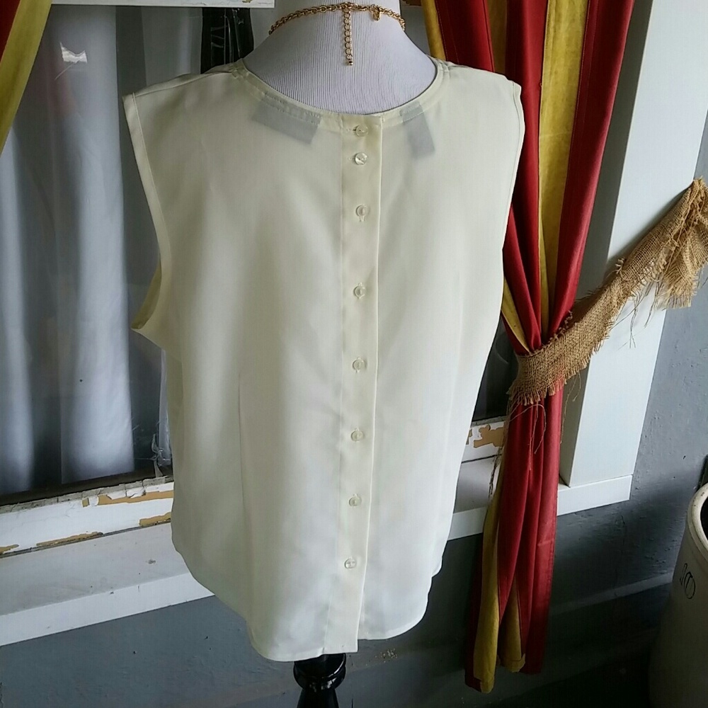 Karen Scott cream sleeveless - Picture 3 of 5