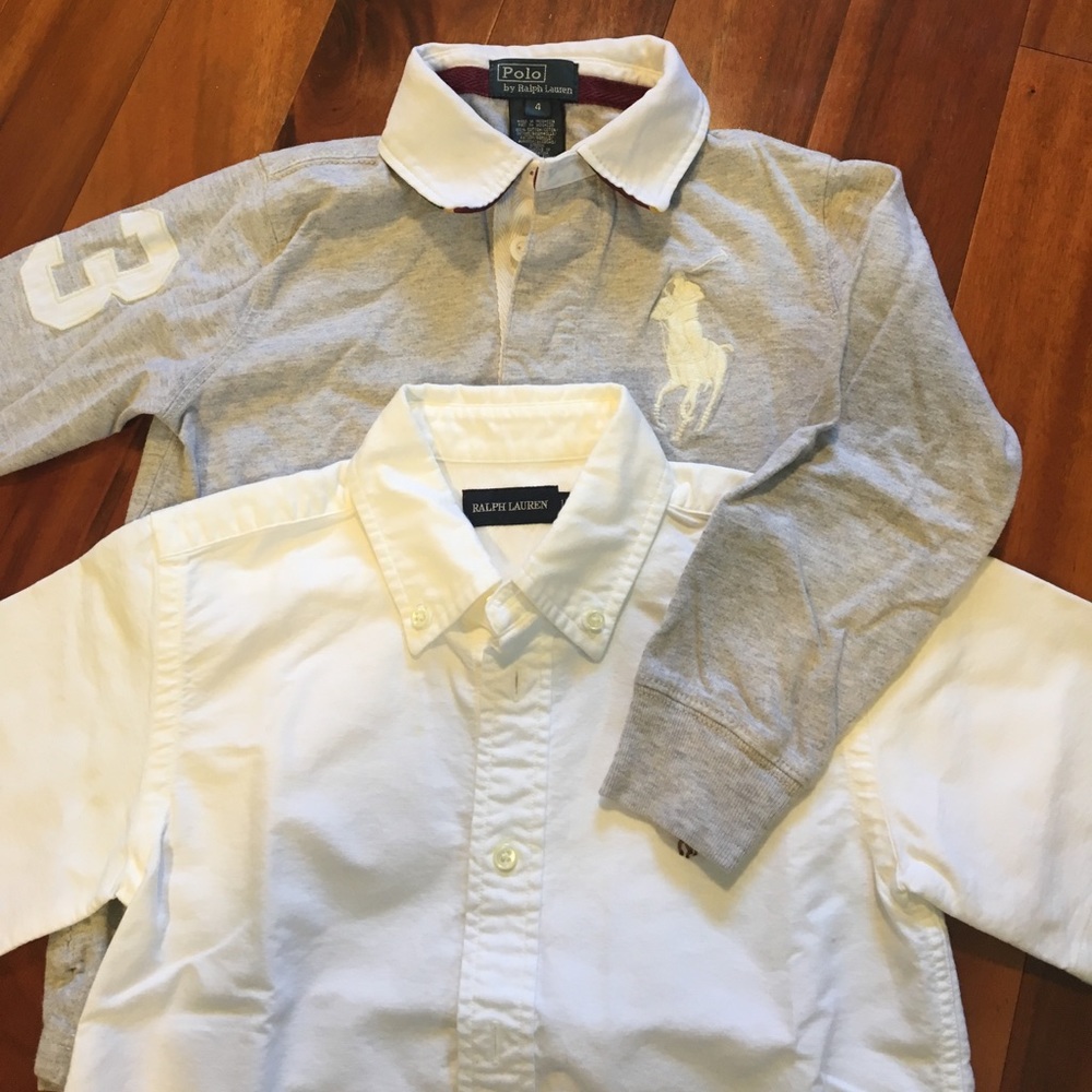 Ralph Lauren 4T boys polo  & white shirt