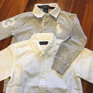 Ralph Lauren 4T boys polo  & white shirt