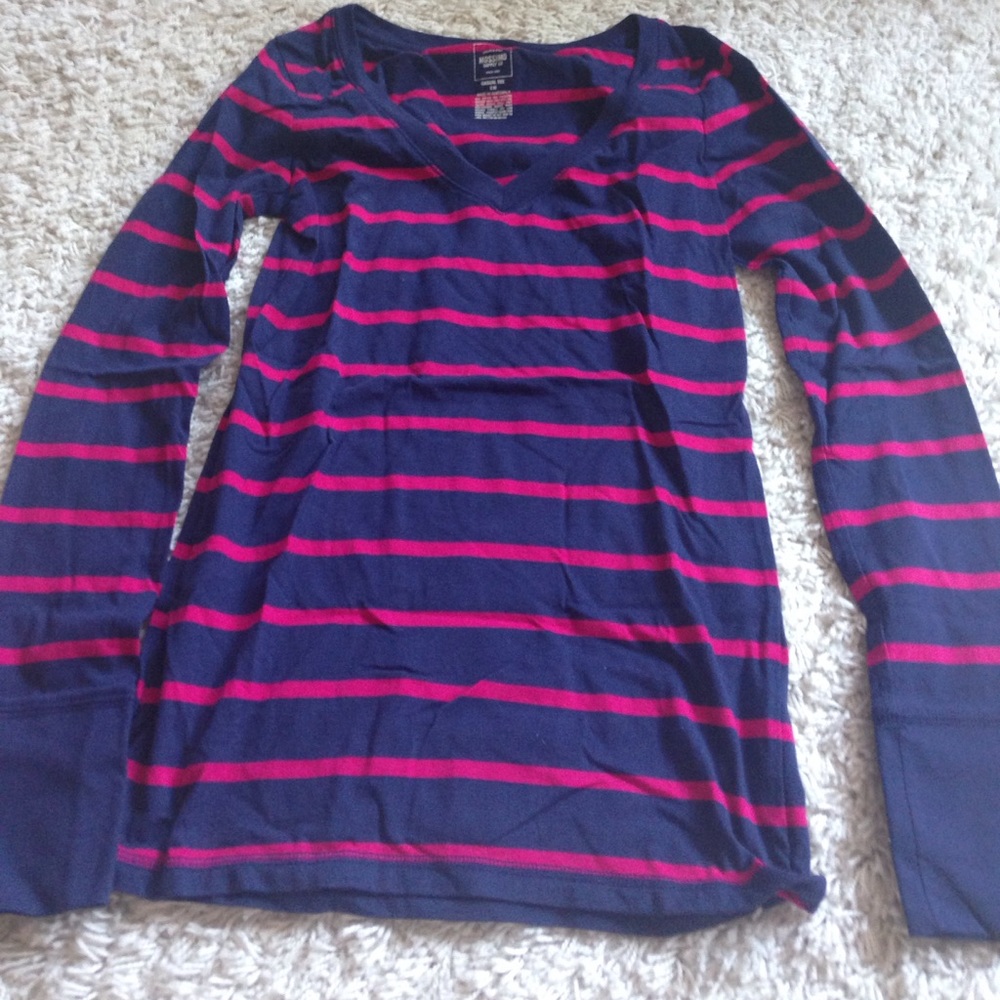 Striped long sleeve top