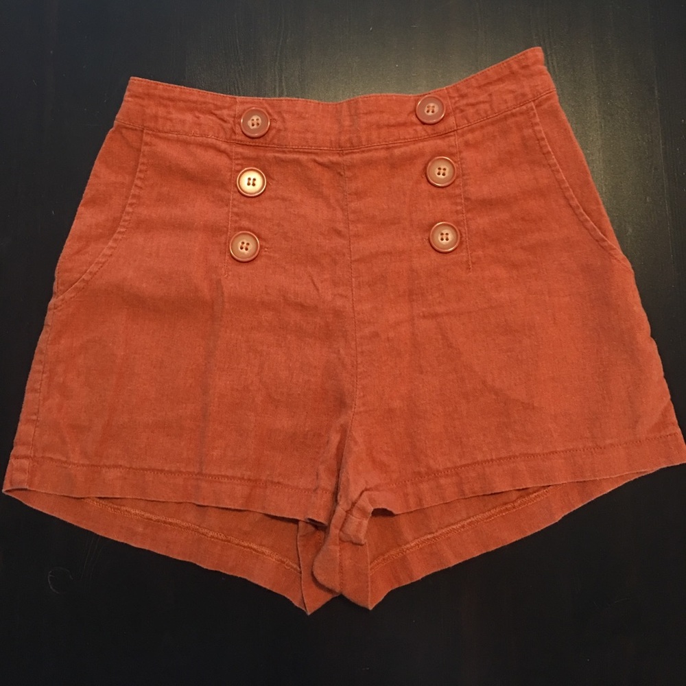 🍊 linen high waisted short shorts