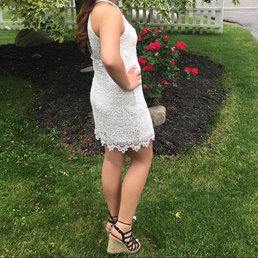 White lace dress