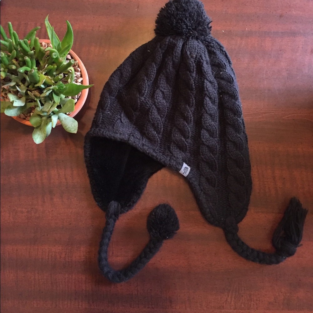 North Face Fuzzy Earflap Beanie