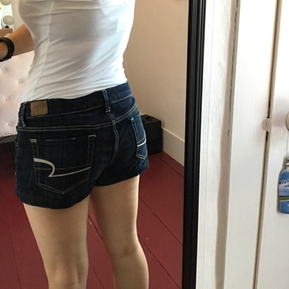 American Eagle dark wash jean shorts