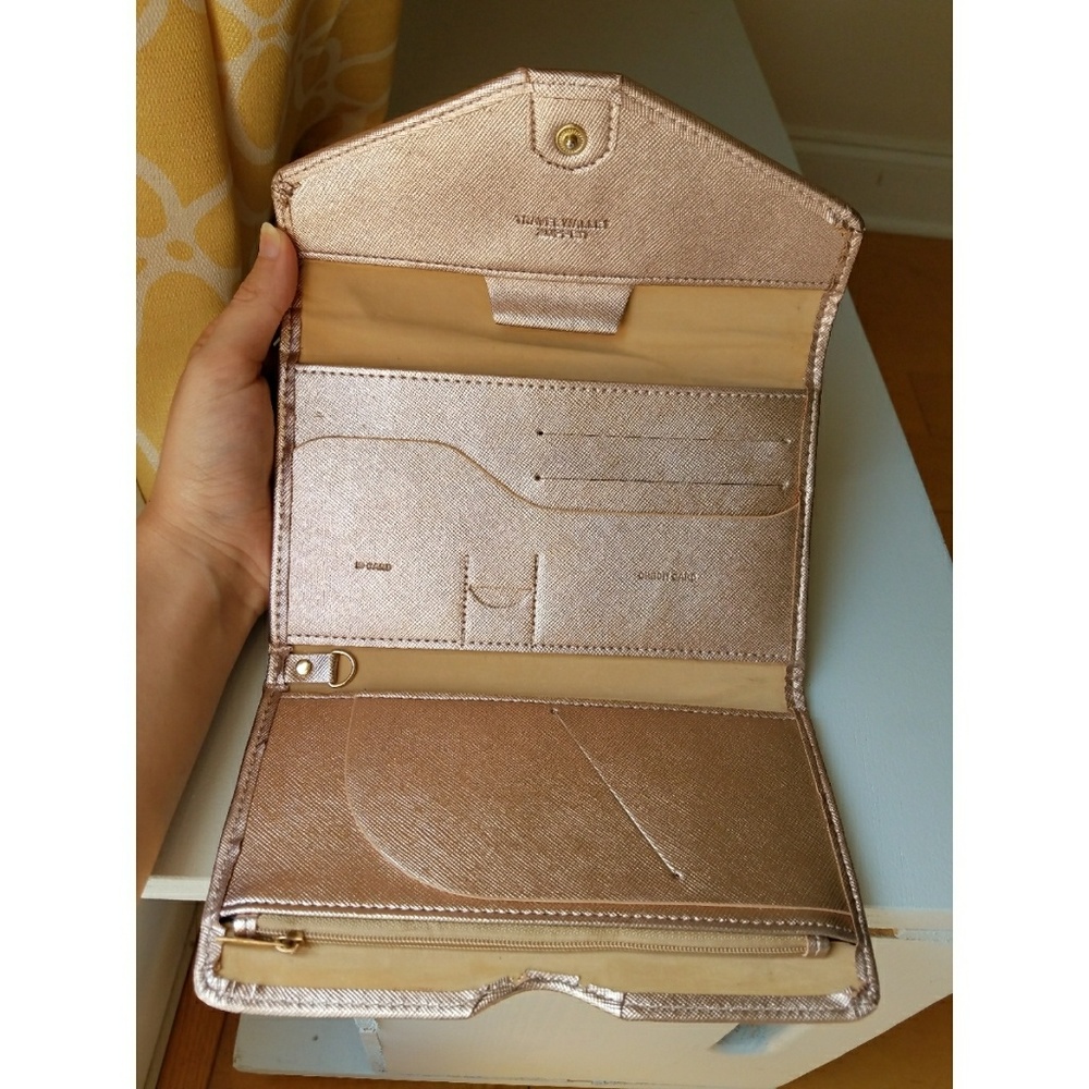Rose Gold Travel Wallet