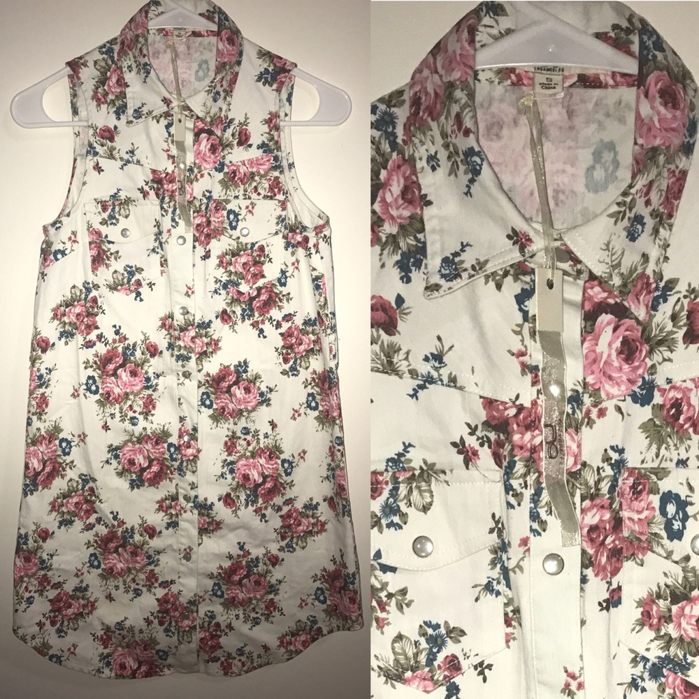 Denim floral print