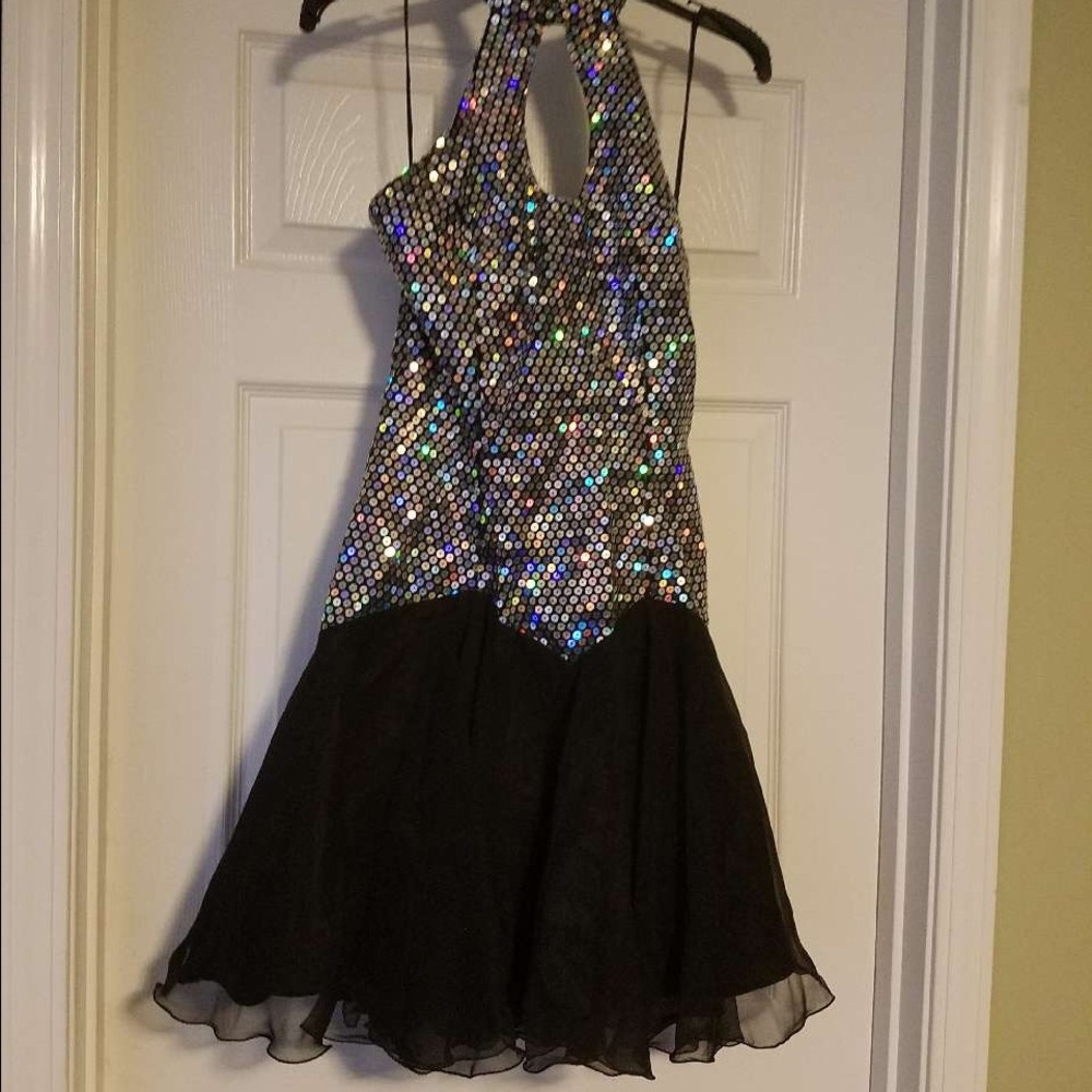 Black & Sequin Formal Dress