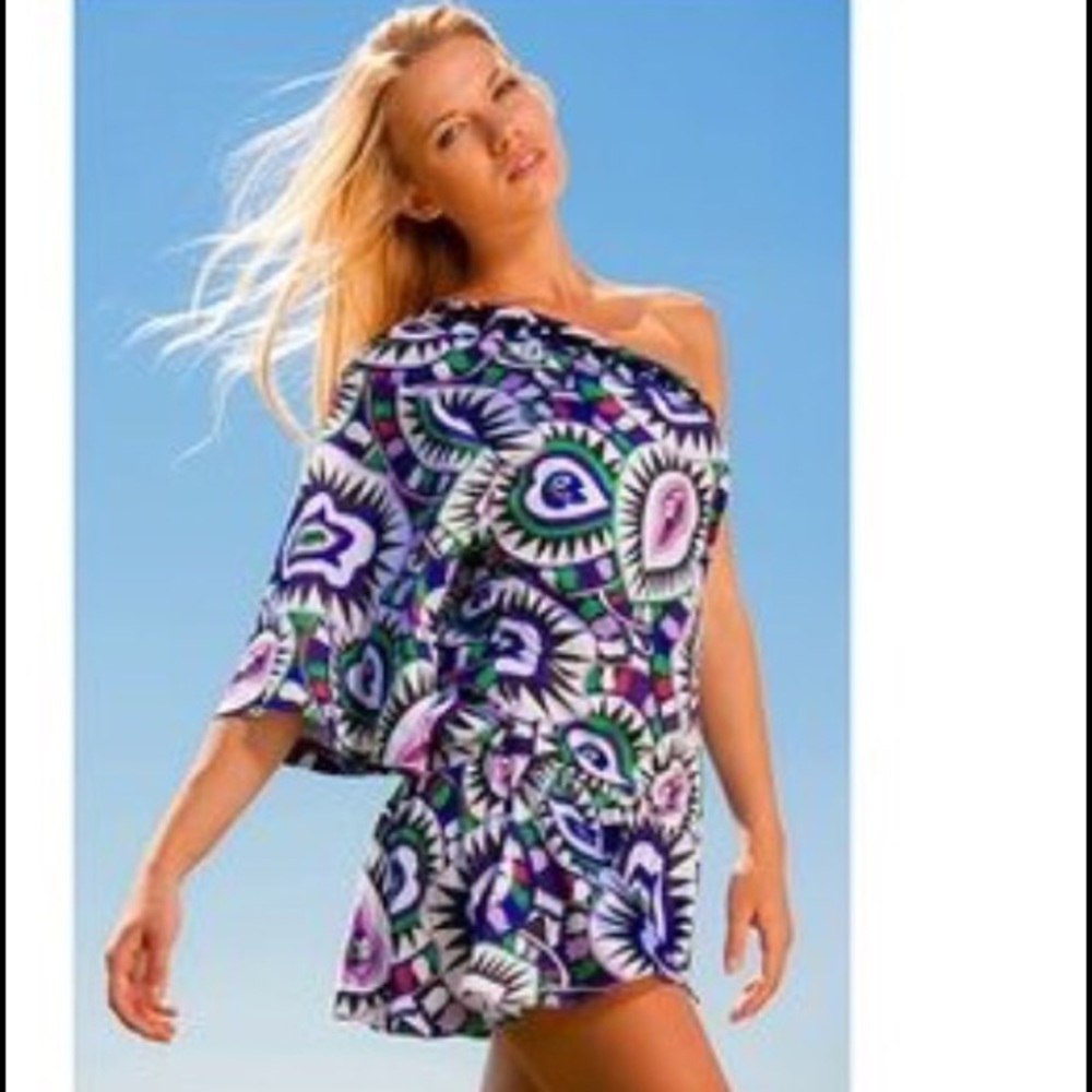 NWT Rachel Lym Satin Swim Cover-up / Dress, Small