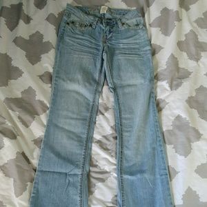 Light wash bootcut jeans