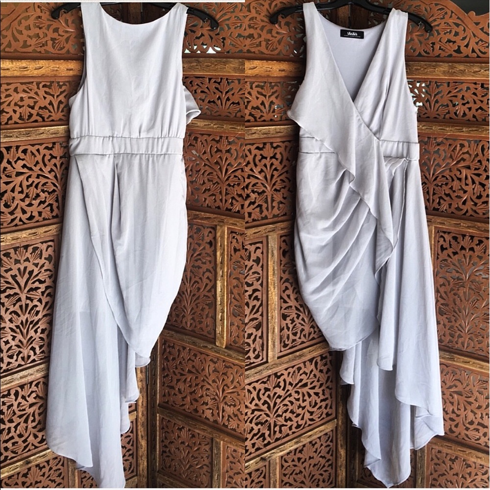 Lulus elegant asymmetrical Chiffon dress - Picture 4 of 8