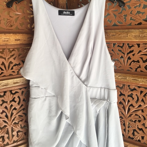 Lulus elegant asymmetrical Chiffon dress - Picture 5 of 8