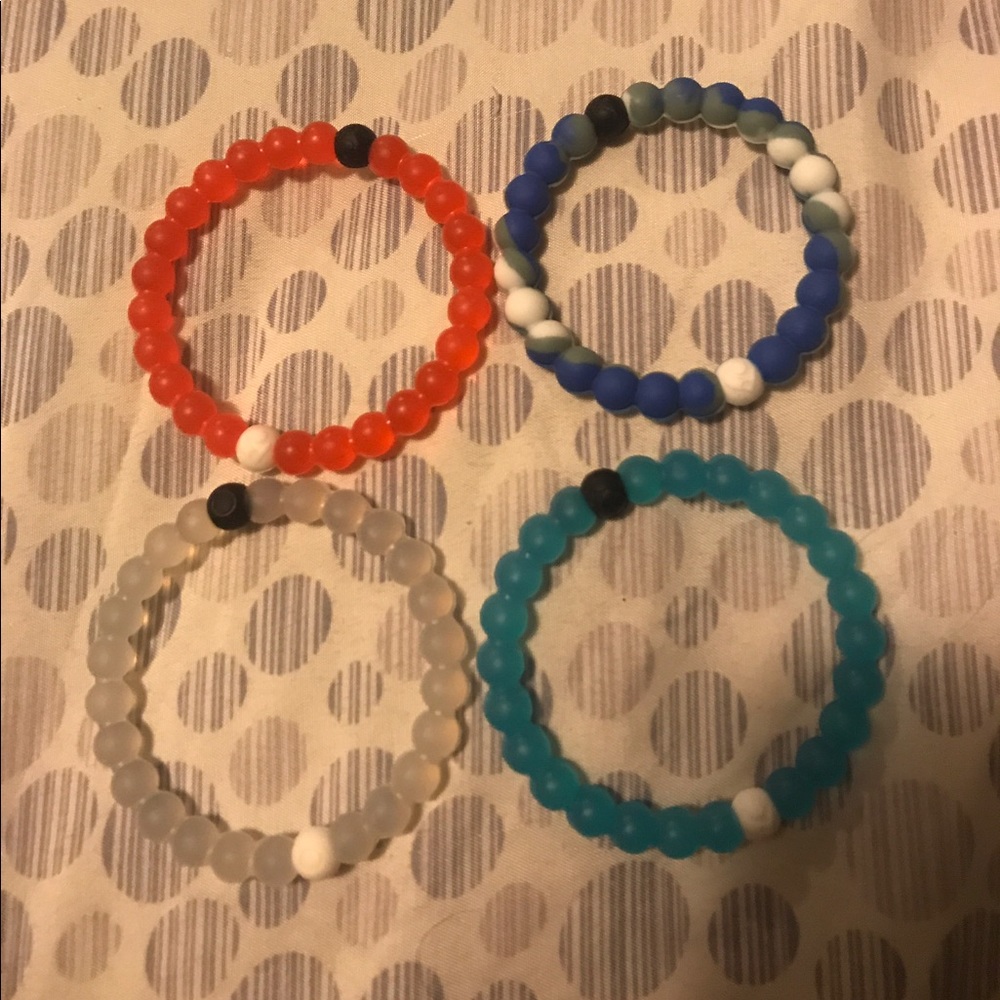 4 Different colored Lokai bracelets