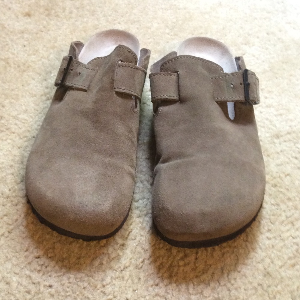 Bjorndal gray suede clog slip on sandals size 9.5