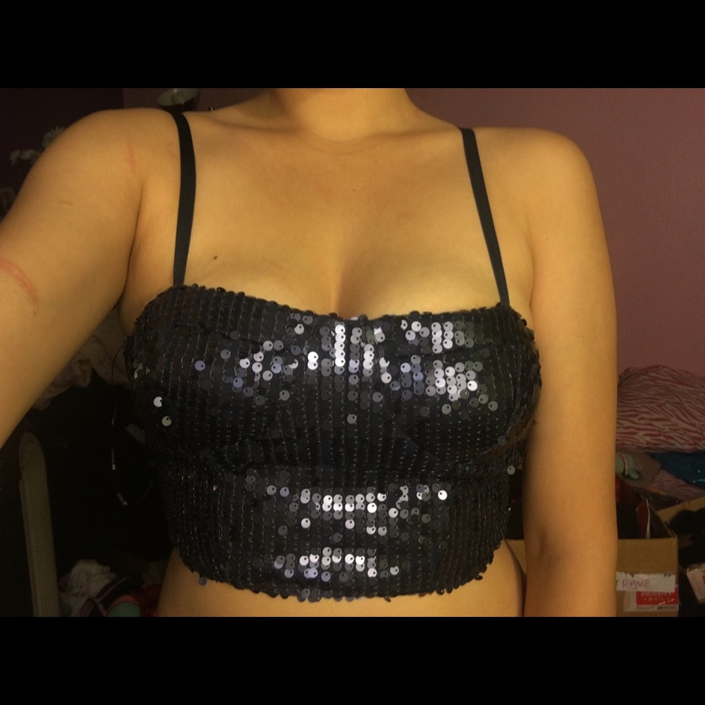 Sequin Crop Top