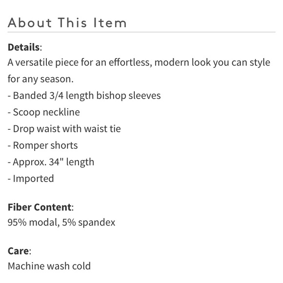 TART grey "Zoe" romper - Picture 3 of 7