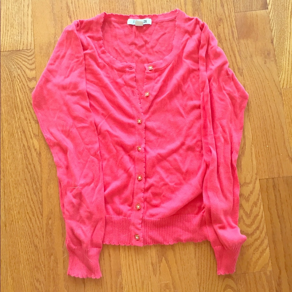 Forever 21 Coral Cardigan