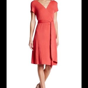 Heather Red Max Studio Wrap Dress S $98