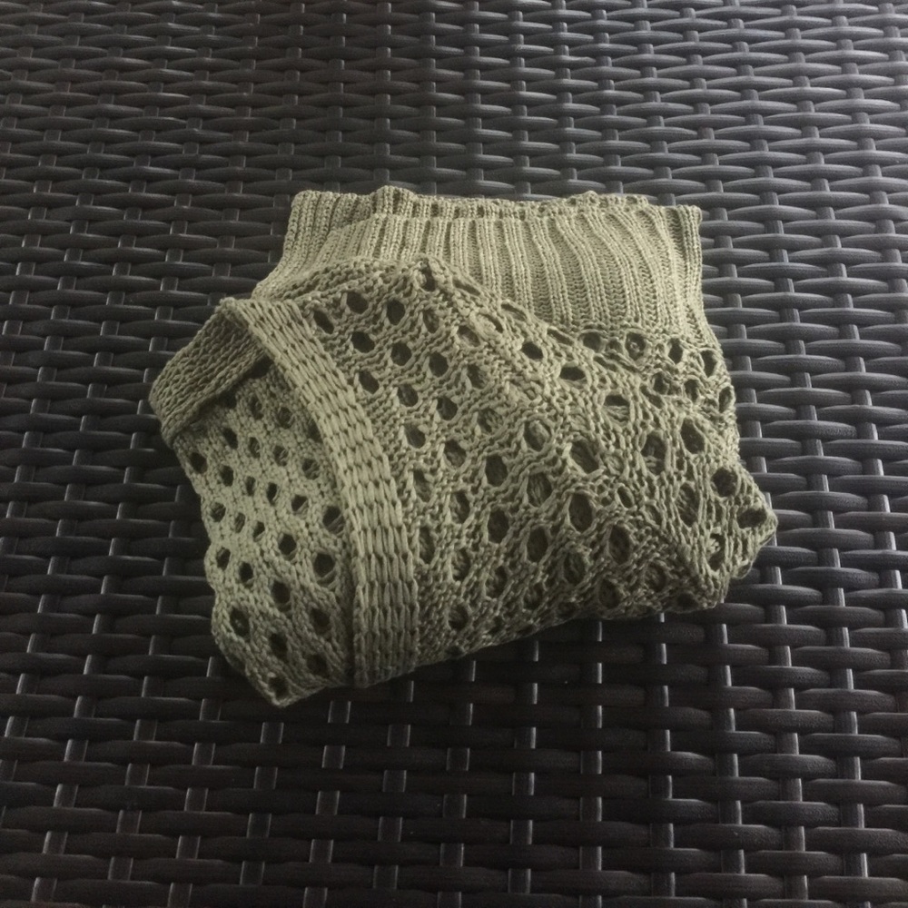LAST1️⃣Long Green Open Knit Cardi - Picture 8 of 8
