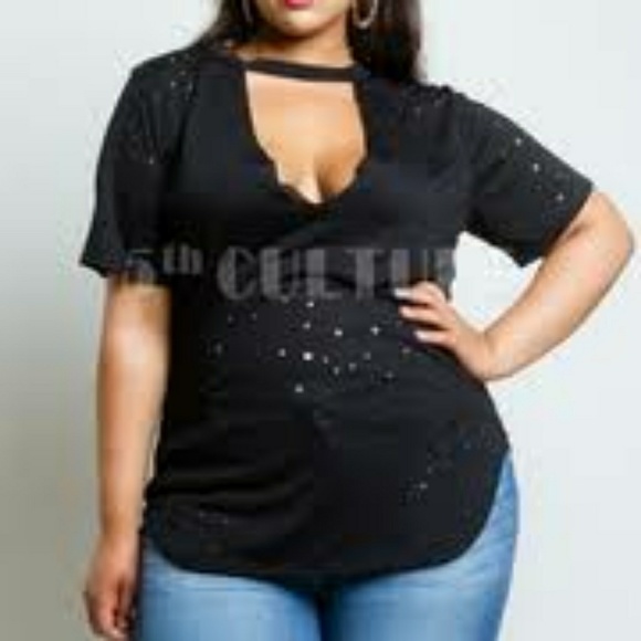 Tops - New Plus size choker top 1x 2x 3x