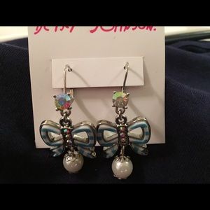 Stripped betsy johnson earrings