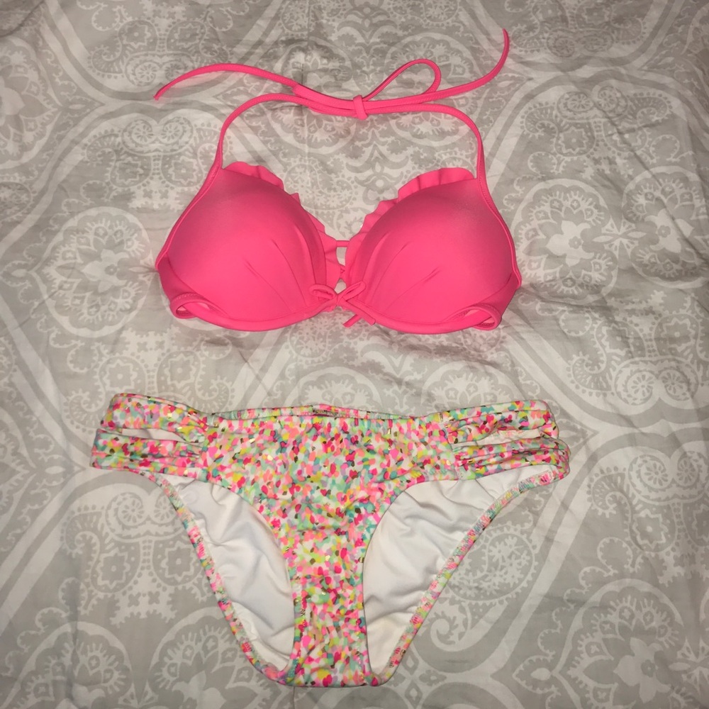 Victoria's Secret bombshell top and cheeky bottoms