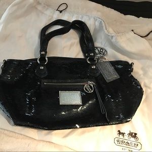 Sequined authentic Coach purse