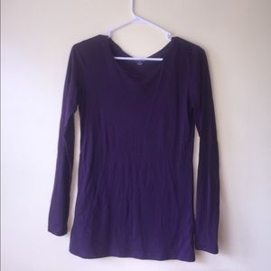 A long sleeve purple shirt