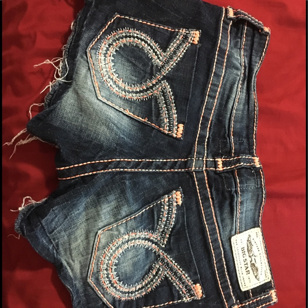 Orange thread Big Star shorts